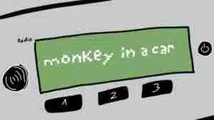 monkey in a car von Sylvia Lee